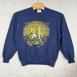 Vintage‎ 90s Notre Dame Fighting Irish University Sweatshirt Large Made In USA